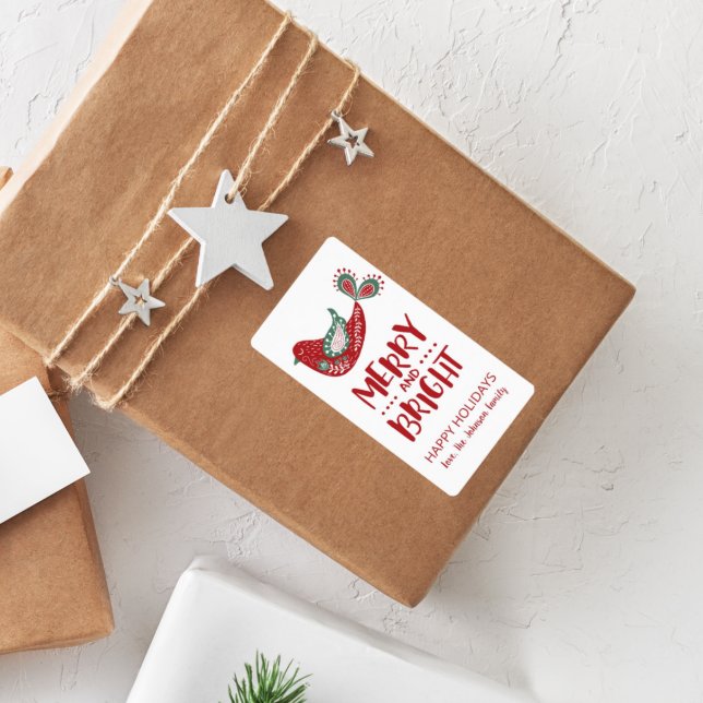 Christmas Holiday Dove Gift Label (Creator Uploaded)