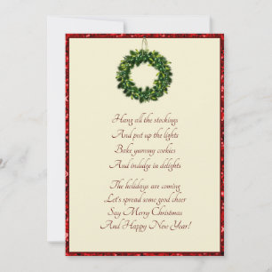Christmas Holiday Elegant Christmas Wreath Card