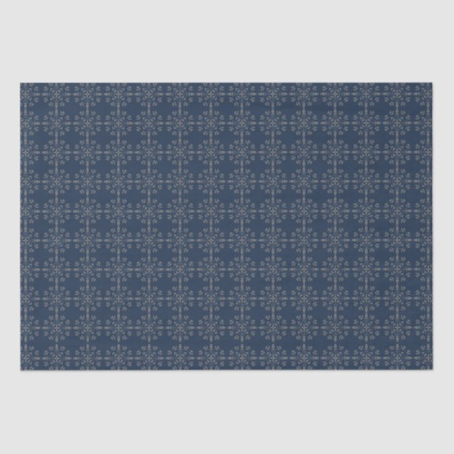 Christmas Holiday Elegant Classic Navy Blue  Tissue Paper (Front)