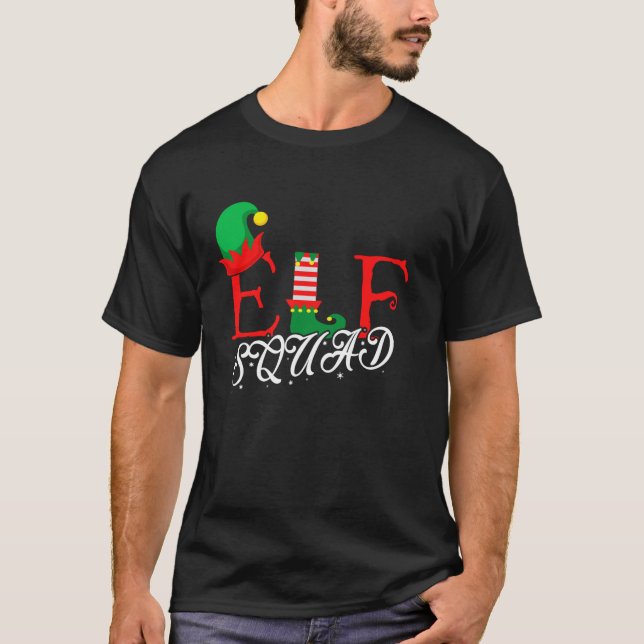 Christmas Holiday Elf Squad Xmas Elves Funny  T-Shirt (Front)