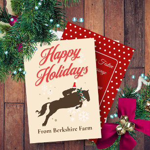 Christmas Holiday Equestrian Horse  Card