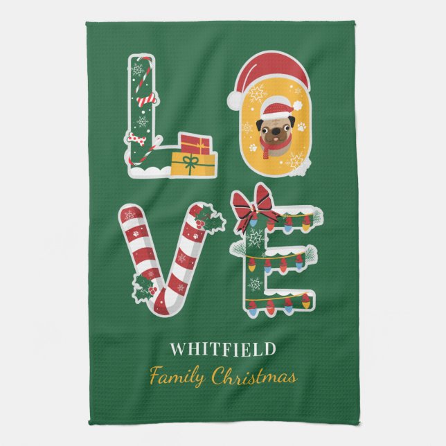 Christmas Holiday Family Housewarming Kitchen Towel (Vertical)