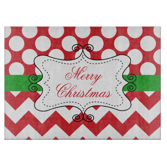 Christmas Holiday Family Name Cutting Board (Front)