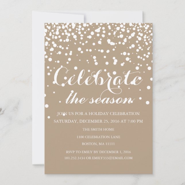 Christmas Holiday Family Party Invitation (Front)
