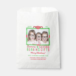 Christmas Holiday Family Photo   Funny Geeks Favour Bag