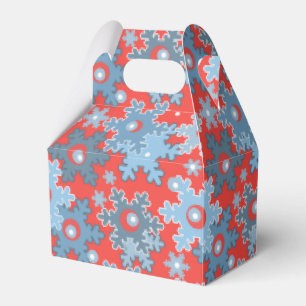 Christmas holiday festive winter snowflakes bright favor box