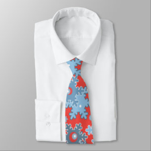 Christmas holiday festive winter snowflakes bright tie