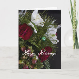 Christmas Holiday Flowers card