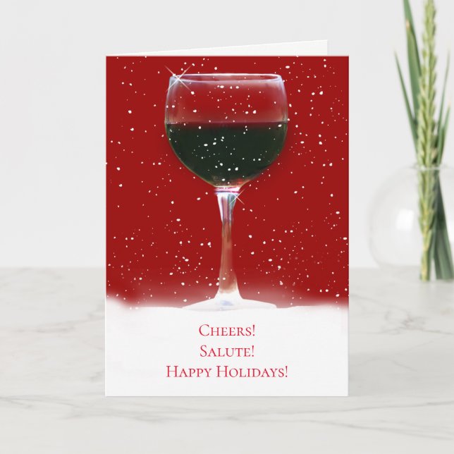 Christmas Holiday from Our Home to Yours Wine Card (Front)