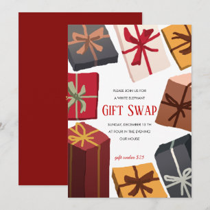 Christmas Holiday Gift Exchange Swap Invitation