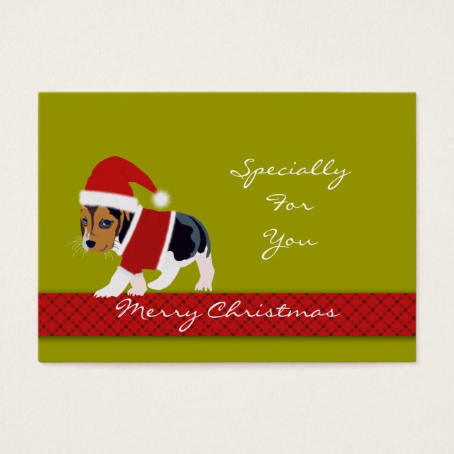 Christmas Holiday Gift Tag (Dog) - Personalize (Front)