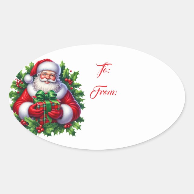 Christmas Holiday Gift Tag Sticker (Front)