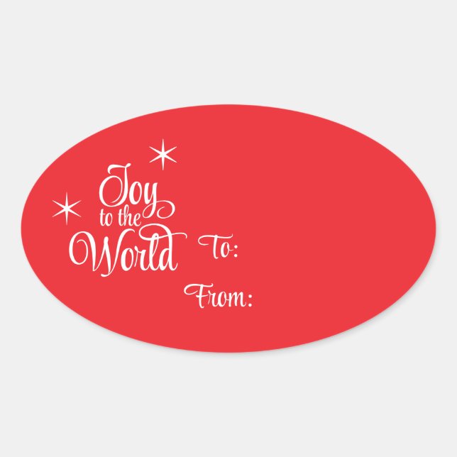 Christmas Holiday Gift Tag Sticker (Front)