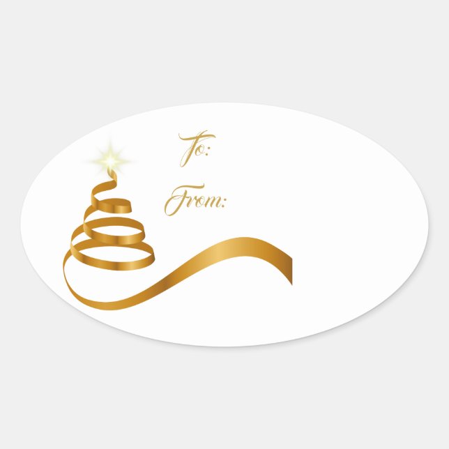 Christmas Holiday Gift Tag Sticker (Front)