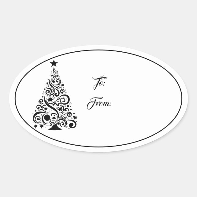 Christmas Holiday Gift Tag Sticker (Front)