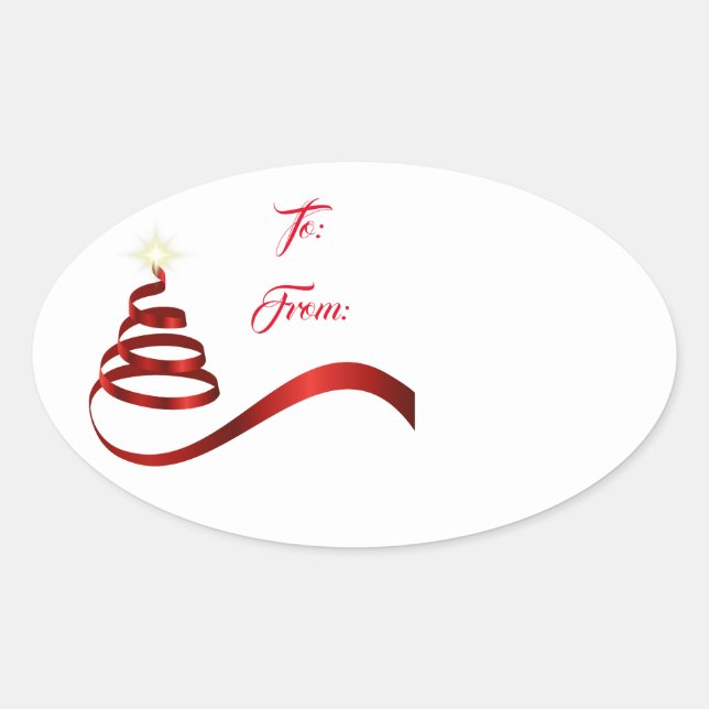 Christmas Holiday Gift Tag Sticker (Front)
