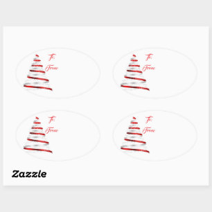 Christmas Holiday Gift Tag Sticker