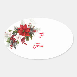 Christmas Holiday Gift Tag Sticker