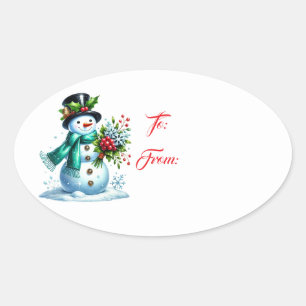 Christmas Holiday Gift Tag Sticker