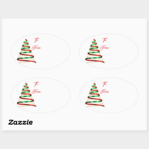 Christmas Holiday Gift Tag Sticker
