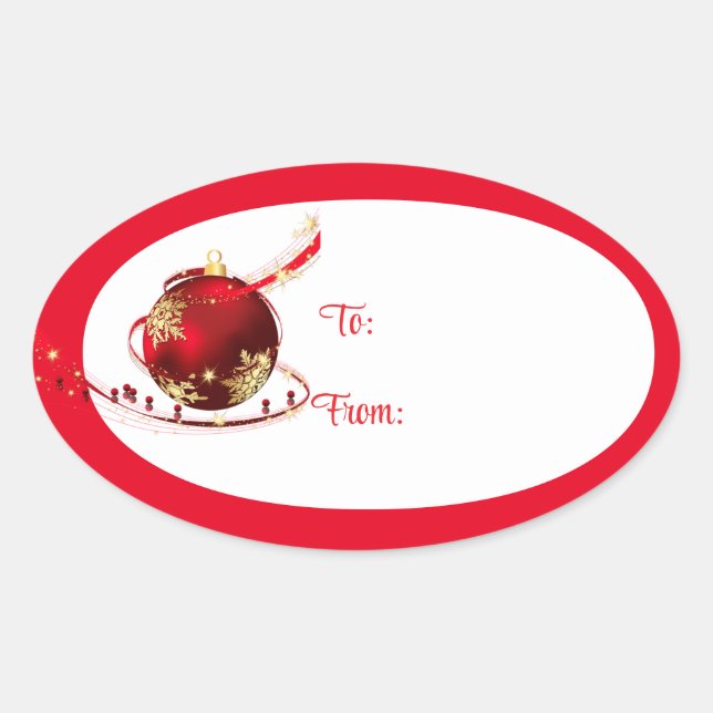 Christmas Holiday Gift Tag Stickers (Devant)