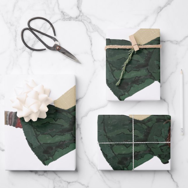 Christmas Holiday Gift Wrap Sheets (Front)