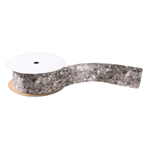 Christmas Holiday Glitter Ribbon Champagne Satin Ribbon