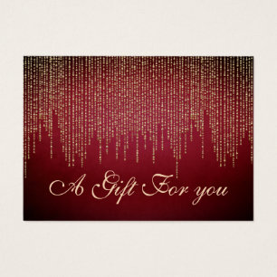 Christmas/holiday gold dazzle red gift certificate