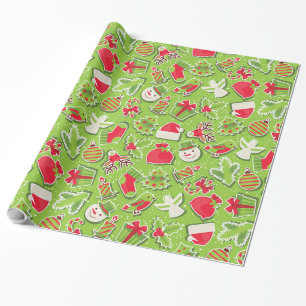 Christmas Holiday Green Wrapping Paper