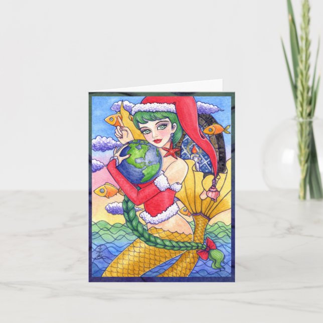 Christmas Holiday Greeting Card by Ann Howard (Front)