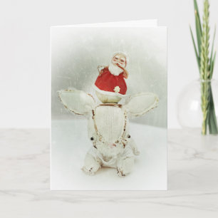 Christmas Holiday Greeting Card - Santa and Aldo