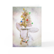 Christmas Holiday Greeting Card with Aldo a rabbit