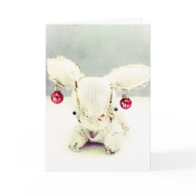 Christmas Holiday Greeting Card with Aldo a rabbit