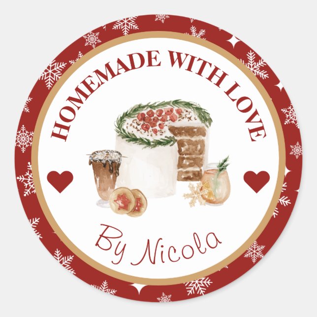 Christmas Holiday Homemade Baking Label (Front)