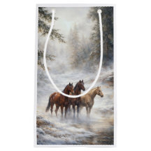 Christmas Holiday Horses Landscape Pretty