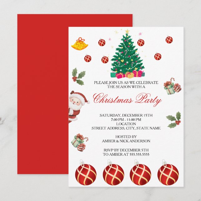 Christmas Holiday Invitation (Front/Back)