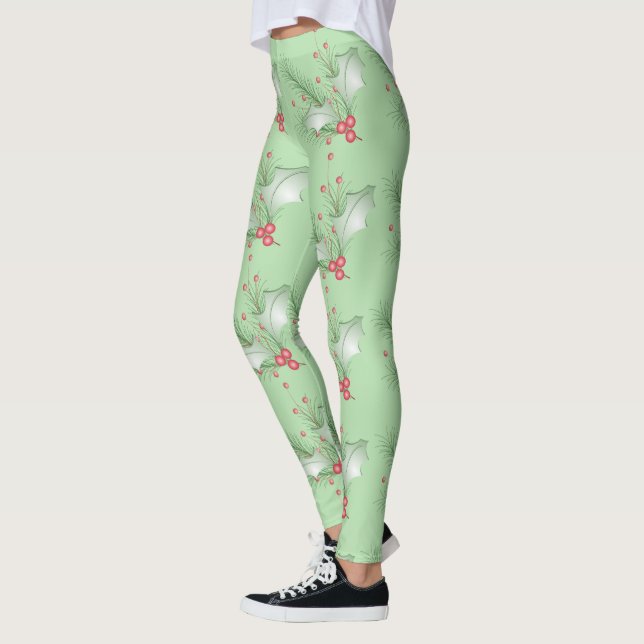 Christmas Holiday Leggings (Left)