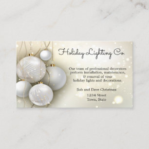 Christmas, Holiday Lighting, Decorations, Custom Business Card