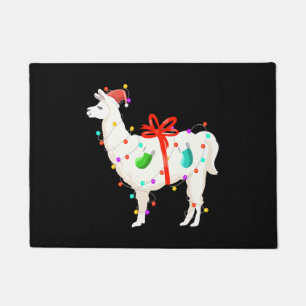 Christmas Holiday Llama Doormat