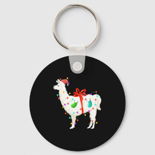 Christmas Holiday Llama Keychain