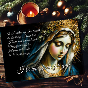 Christmas Holiday Message from the Blessed Mother Card