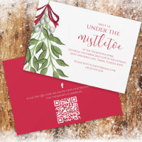 Christmas Holiday Mistletoe Social Media QR Code