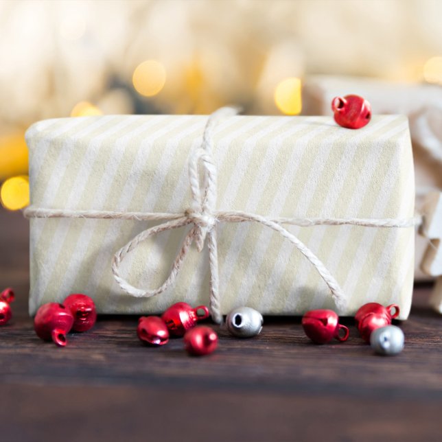 Christmas Holiday Modern Minimalist Gold Stripes Tissue Paper (Simple gold striped festive simple tissue paper)