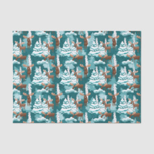 Christmas Holiday moose party tissue Tissue Paper
