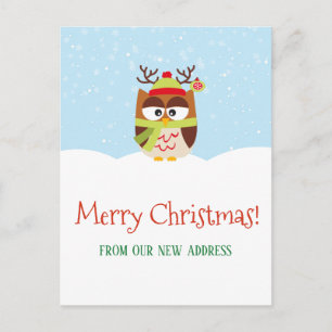 Christmas Holiday Moving Announcement New Address