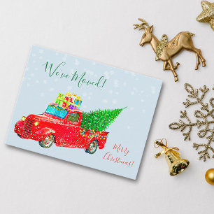 Christmas Holiday Moving Announcement We've Moved Postcard