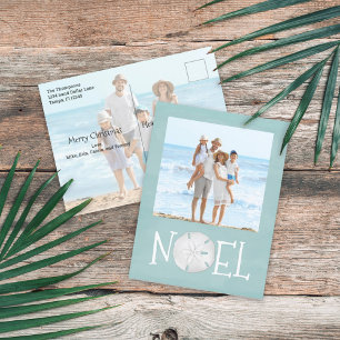 Christmas Holiday Noel Photo Simple Beach Budget  Postcard