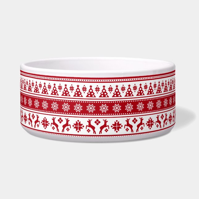 Christmas Holiday Nordic Pattern Cozy (Front)