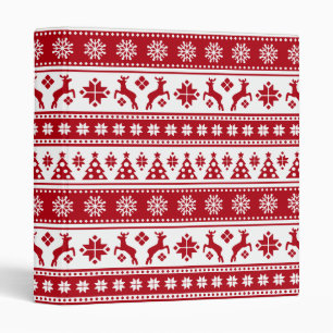 Christmas Holiday Nordic Pattern Cozy Binder
