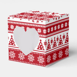 Christmas Holiday Nordic Pattern Cozy Favor Box